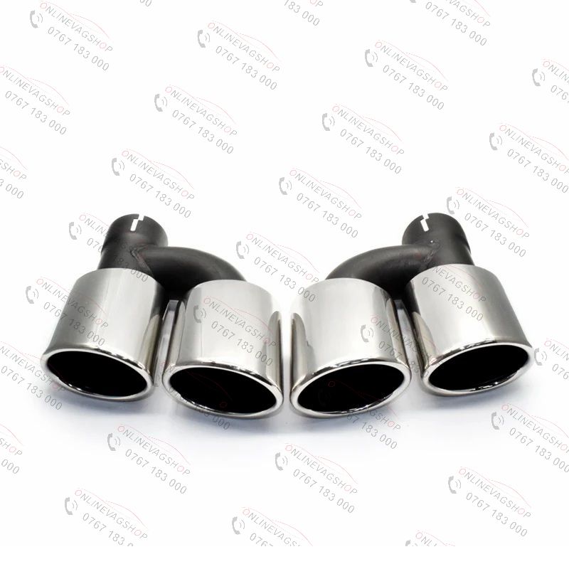 Tipsuri evacuare (toba) ornamente cromate duble cu intrare 60 mm
